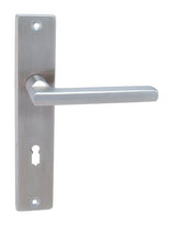 MP fittings Daniela SH Door Handle on a Backplate made of Stainless Steel